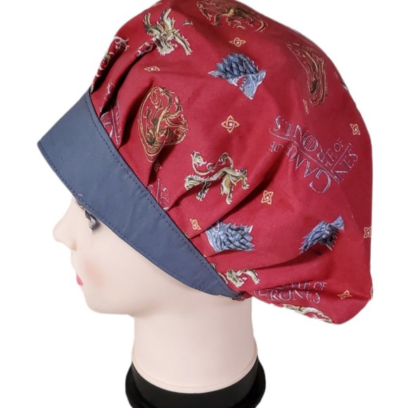 Game of Thrones Tararyen Iron Throne Stark Scrub Cap, Surgical Cap, Medical Hat - Picture 4 of 4